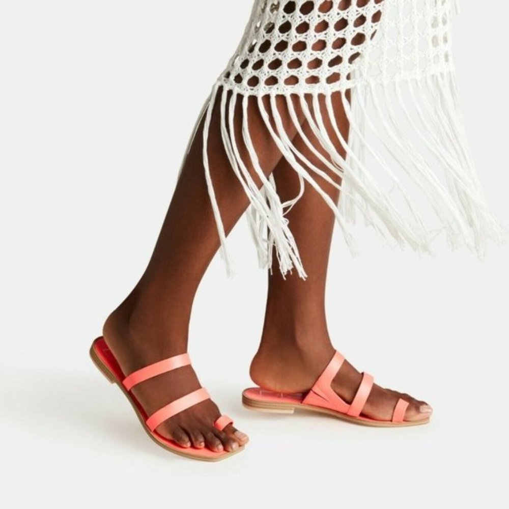 Dolce Vita Isala Neon Coral Pink Sandal Size 8.5